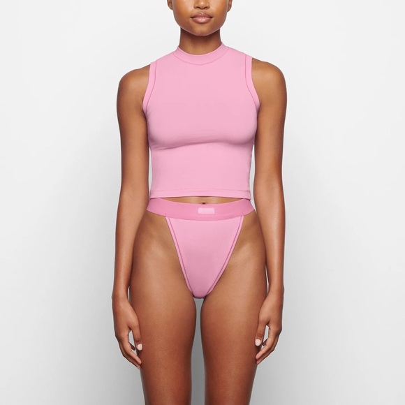 Skims Bubblegum Pink Jersey Tank